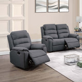 2 Piece Living Room Set With Manual Reclining Loveseat And Recliner
