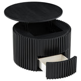 Round Lift Top Coffee Table With Hidden Storage For Living Room