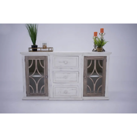 Westgate Nero White w/ Granite Buffet - WGBUF3NW
