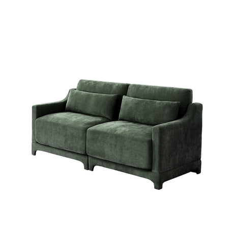 Elegant Sofa With Ergonomic Design And Lumbar Pillows