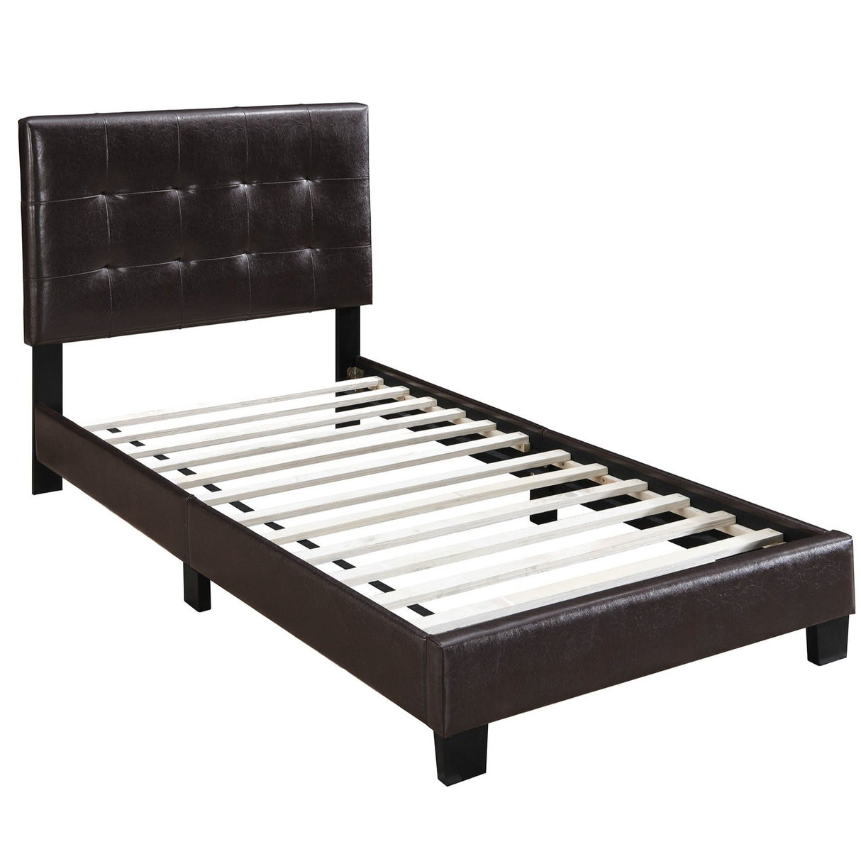Contemporary Style Bed, Rectangle Headboard
