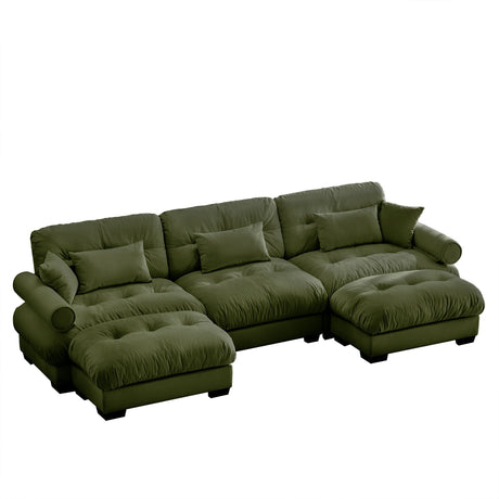 Super Comfort Oversized Modular Sectional Sofa With Movable Ottoman