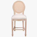 French Country Bar Chairs With Round Back (Set of 2)
