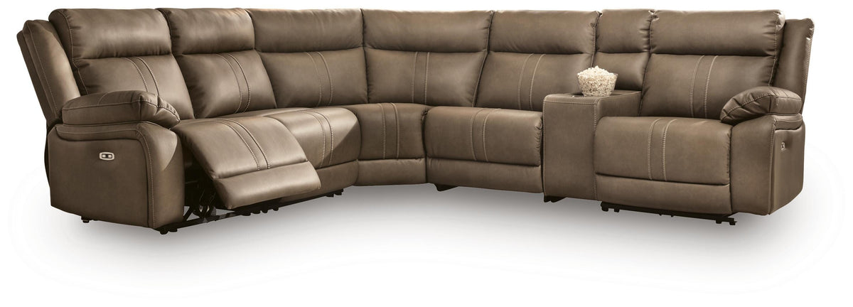Max-Momentum 6-Piece Power Reclining Sectional with Audio Console - PC82305S5