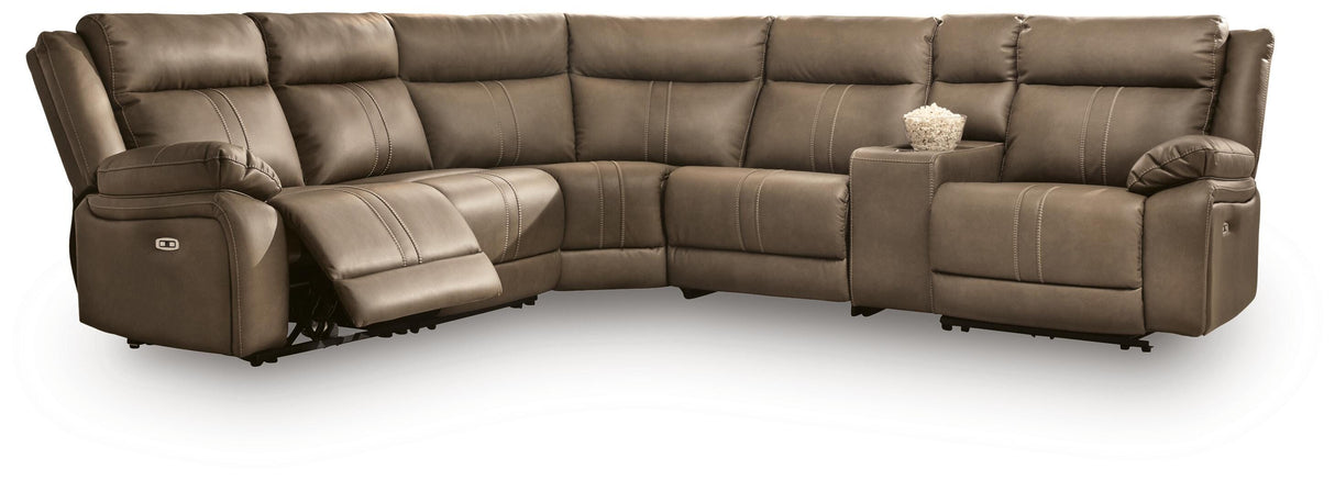 Max-Momentum 6-Piece Power Reclining Sectional with Audio Console - PC82305S9