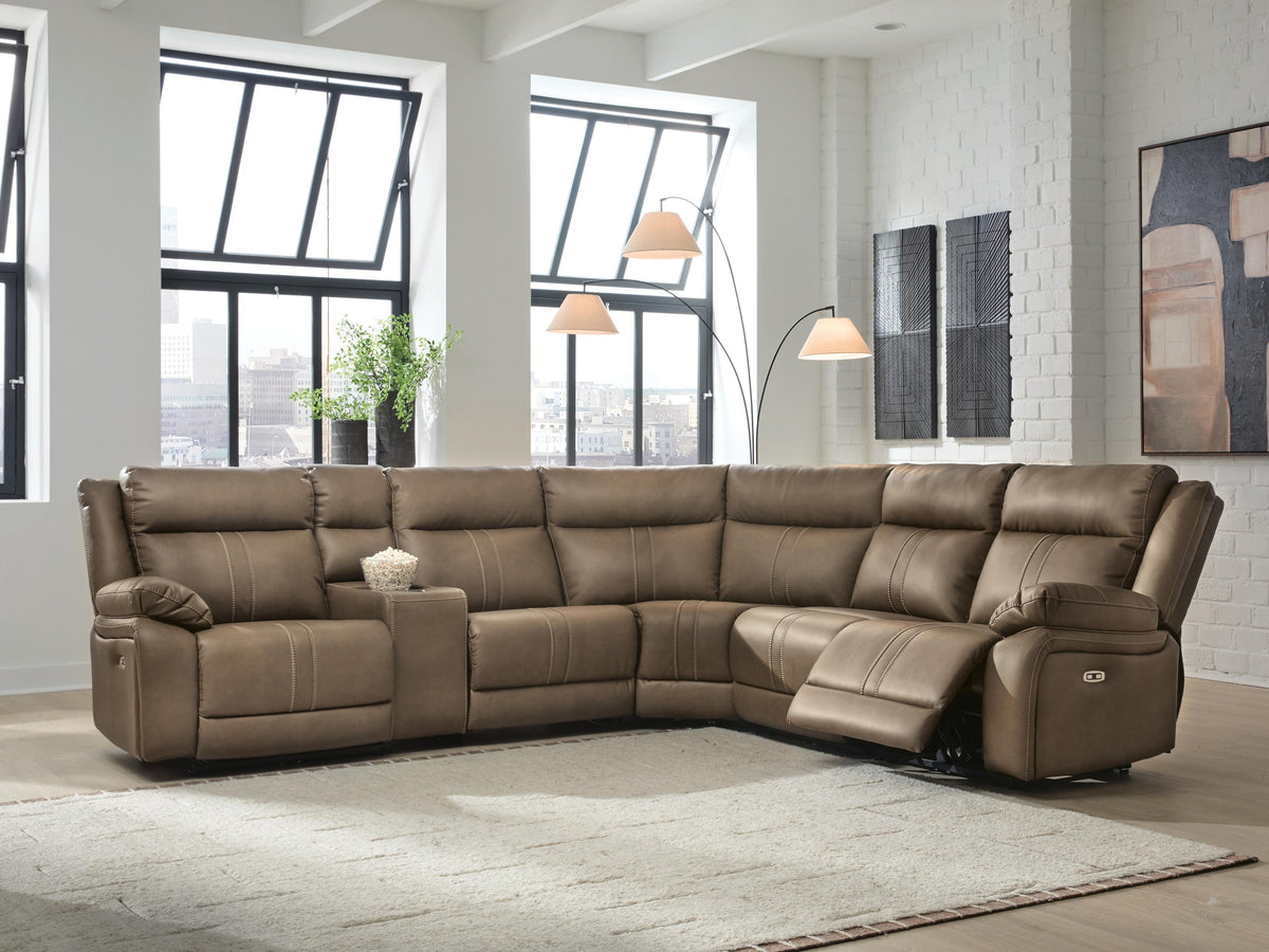 Max-Momentum 6-Piece Power Reclining Sectional with Audio Console - PC82305S5