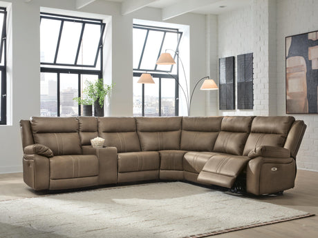 Max-Momentum 6-Piece Power Reclining Sectional with Audio Console - PC82305S5
