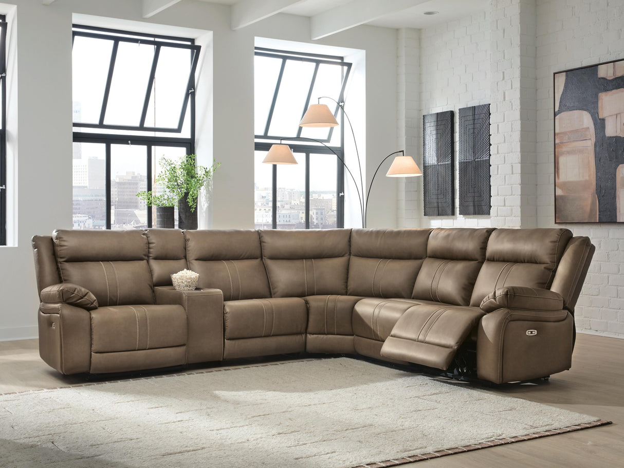 Max-Momentum 6-Piece Power Reclining Sectional with Audio Console - PC82305S9