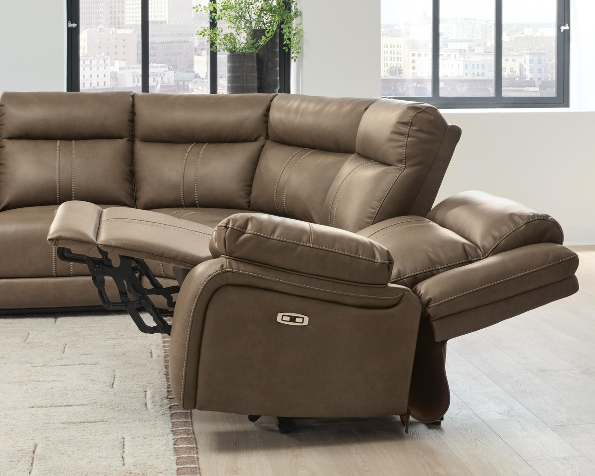Max-Momentum 6-Piece Power Reclining Sectional with Audio Console - PC82305S5
