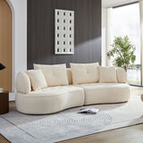 Modular Sofa, Durable Fabric, Solid Wood Frame, High Density Sponge Padding, Seating For 4