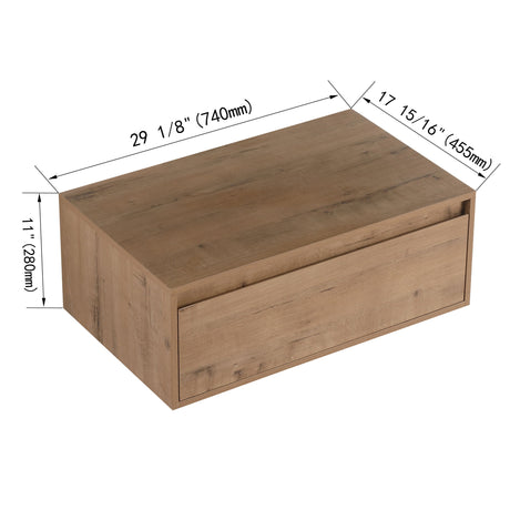 Modern Minimalist Bathroom Cabinet With Soft Close Drawers And Floating Mounting Design