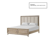 Contemporary Bed With Padded Headboard