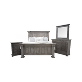 Chalet Terra Queen Panel Bed Dresser Mirror & Nightstand - 3721QHPT+3721QFPT+3721QRT+3722MT+3700DT+3701NST3