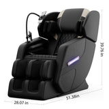 Zero Gravity Massage Chair Recliner, 10 Massage Heads And Full Body Air Pressure - Black