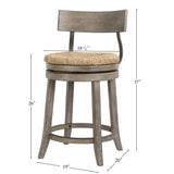 Stool With Natural Seagrass Seat