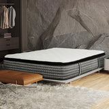14" Premium Hybrid Mattress In A Box Plush Gel Memory Foam Top With Cooling Technology - Gray / White - Queen