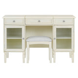 Multi Functional 2 In 1 Vanity Desk With Flip Top Mirror Material - White Oak