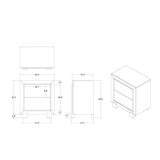 Skye - Marble Nightstand - White