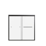 Semi-Frameless Double Sliding Shower Door, Bypass Shower Door, 1 / 4" (6Mm) Thick SGCC Tempered Glass Door