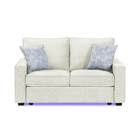 Rita - Loveseat, LED Base Lighting, Cushions And 2 Accent Pillows