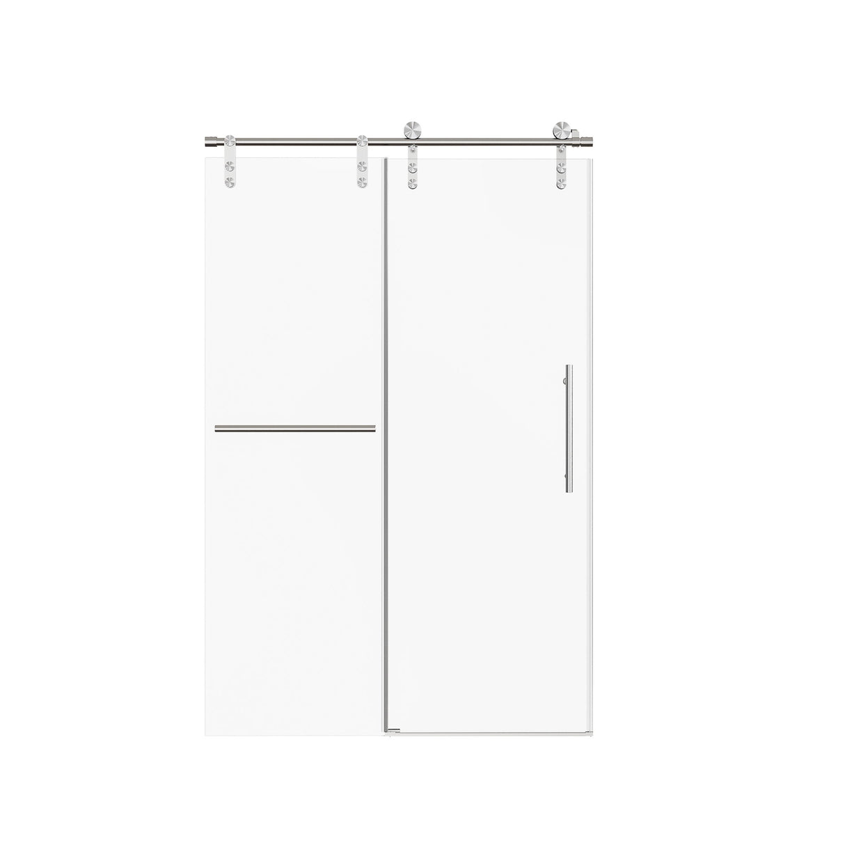 Frameless Single Sliding Shower Doors With Towel Rail & Handle