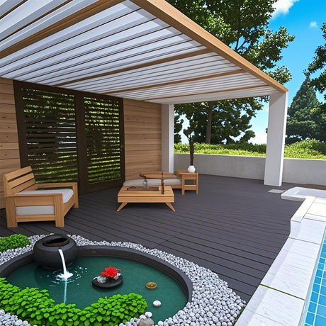 Diy Module Interlocking Decking Tiles Floor Tile For Porch Poolside Outdoor And Indoor Balcony Backyard
