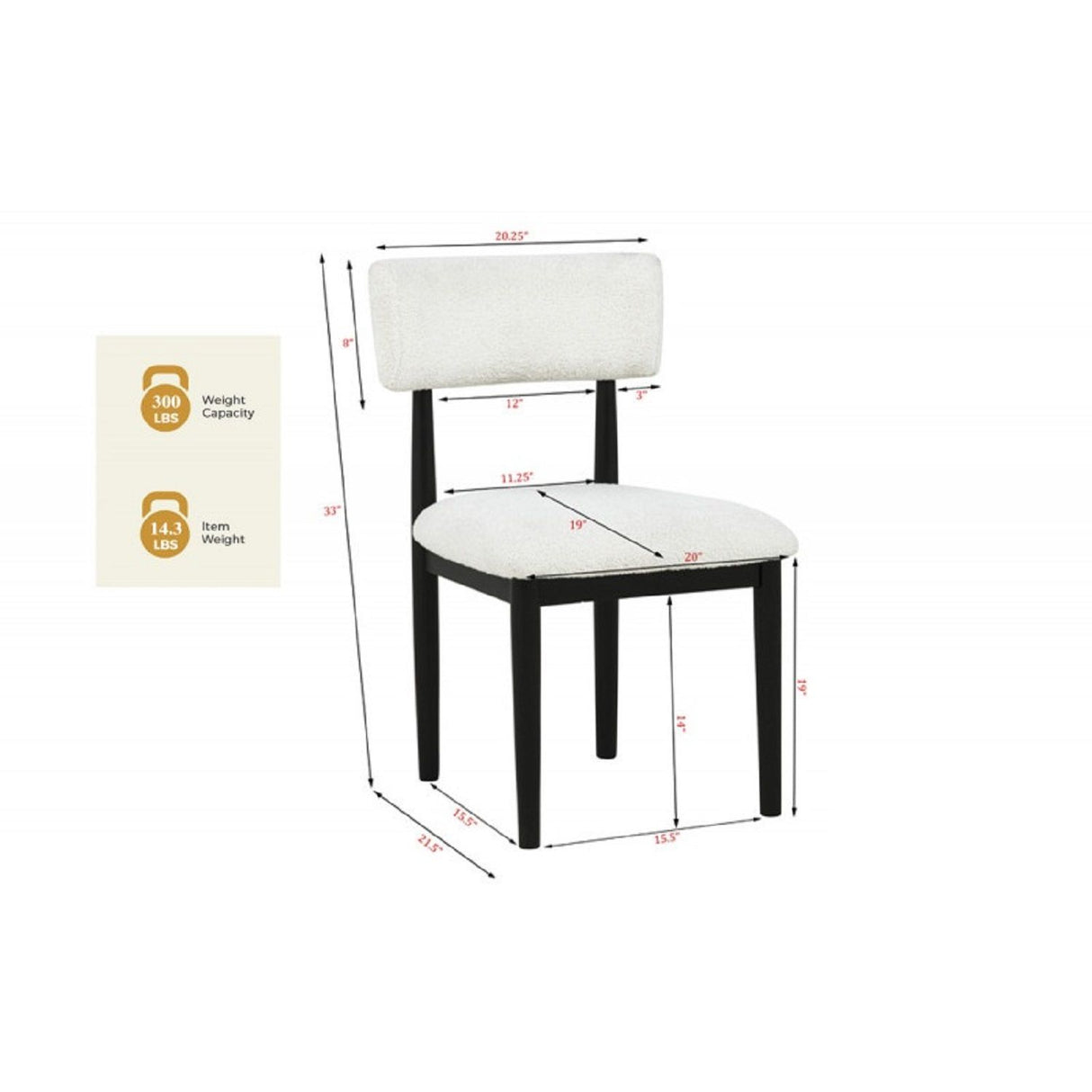 Contemporary Upholstered Dining Chairs (Set of 2)