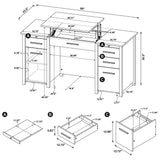 Rayna - 4 Drawer Office Desk With Lift-Top