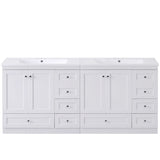 Shaker Free Standing Bathroom Vanity Cabinet & Sink, Soft Close Drawers, Soft Close Doors