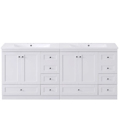 Shaker Free Standing Bathroom Vanity Cabinet & Sink, Soft Close Drawers, Soft Close Doors
