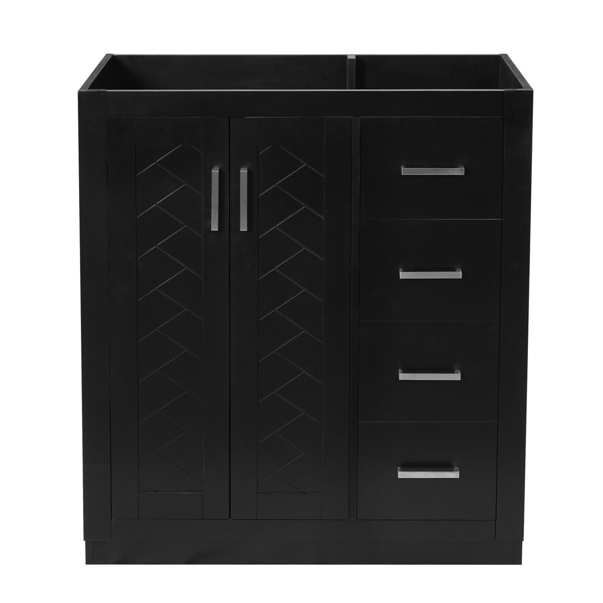 Retro Style Bathroom Vanity With 3 Drawers & Soft-Closing Doors