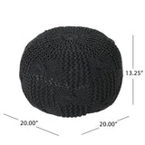 Bordeaux - Knitted Round Pouf