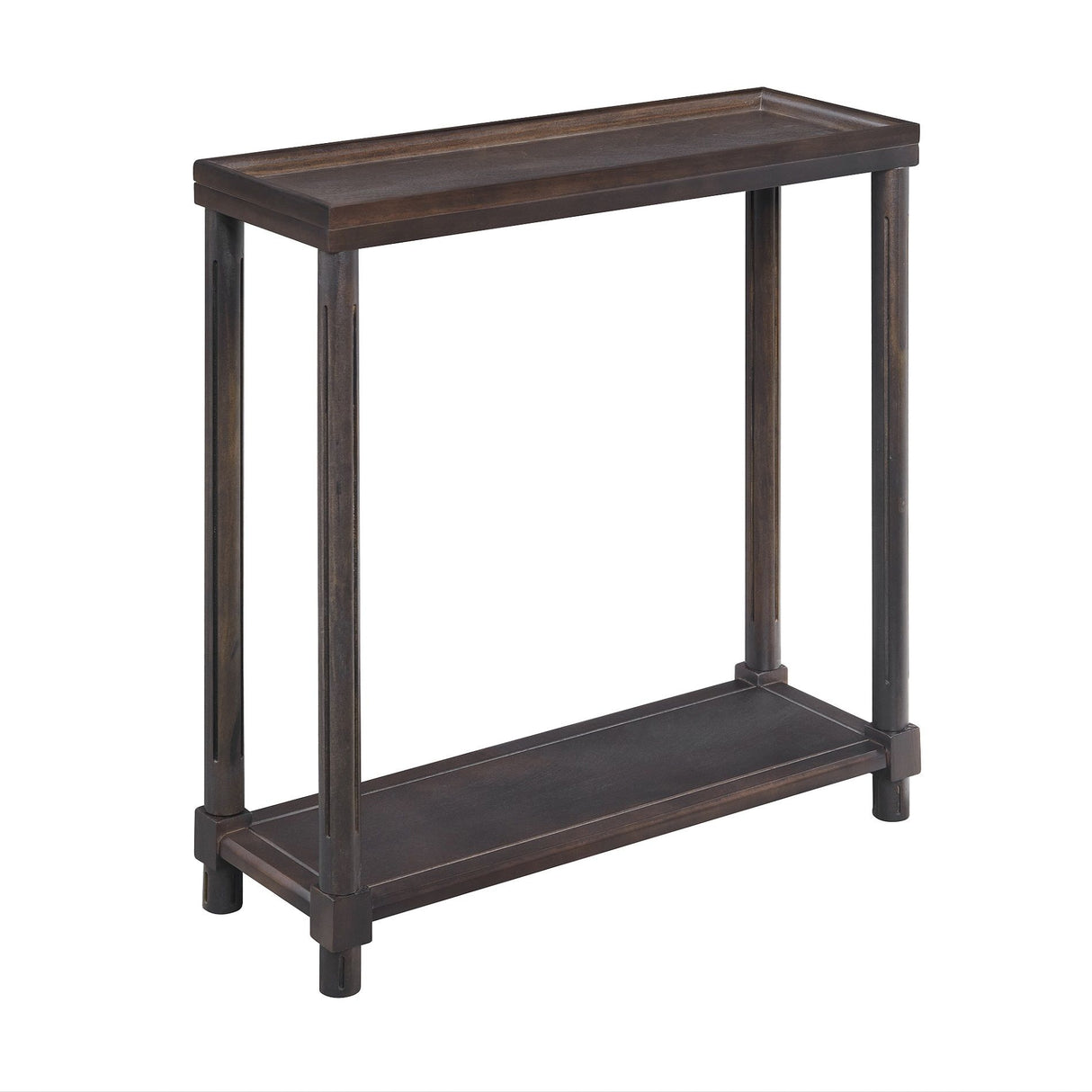 Narrow Side End Tables With Shelf (Set of 2)