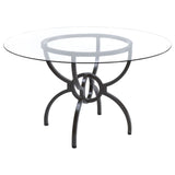Marina - Round Dining Table - Gunmetal