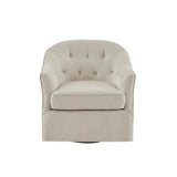 Calvin - Swivel Chair With 360 Degree Rotation - Beige