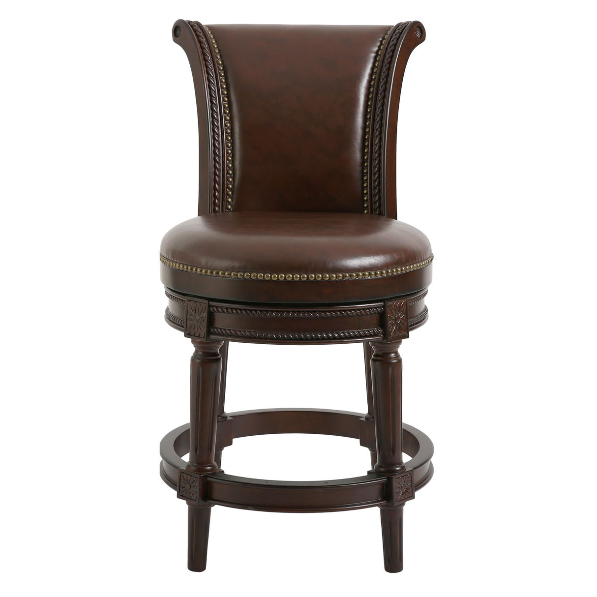 Swivel Barstool With High-Back