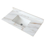 Vanity Top With Undermount Sink And Backsplash, Sintered Stone