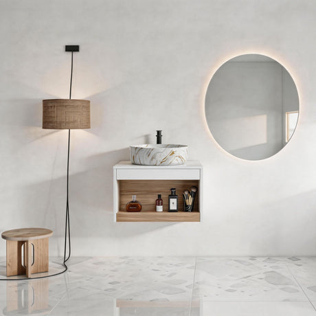 Floating Bathroom Vanity With Vessel Sink