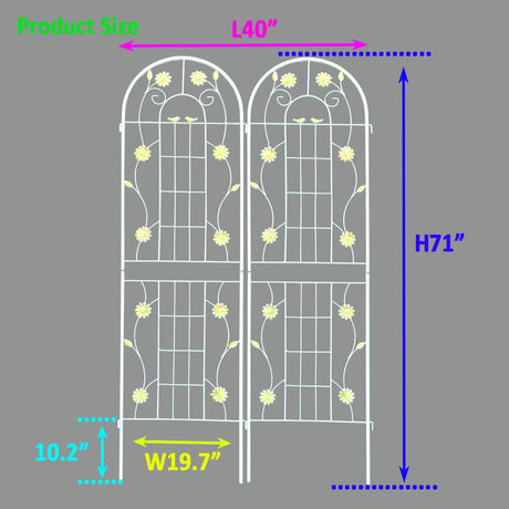 Metal Garden Trellis Rustproof Trellis For Climbing Plant Outdoor Flower Support