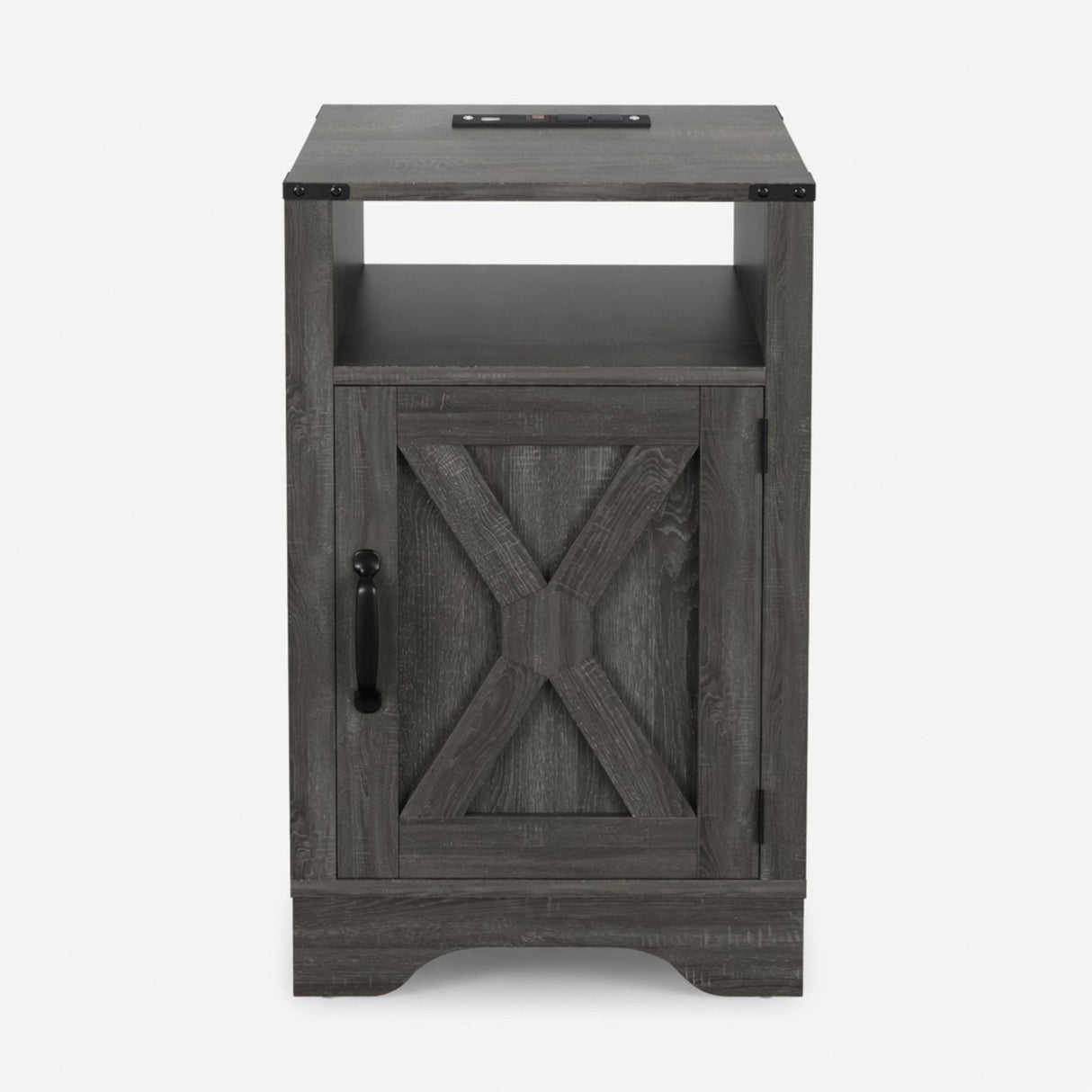 Farmhouse Nightstand, Charging Station & Storage
