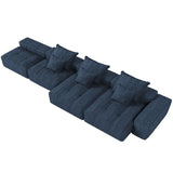 Modern Oversized Diy Combination Modular Sectional Sofa & Pillows