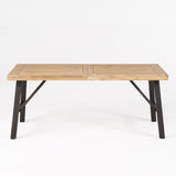 Outdoor Dining Set With 2 Bench And 1 Dining Table - Light Brown