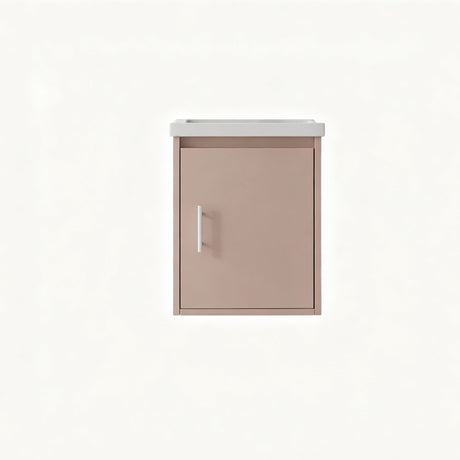Floating Bathroom Vanity Combo, Wall Mounted Cabinet With Sink & Soft Close Doors For Small Bathrooms