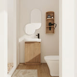 Freestanding Bathroom Vanity With Sink And Storage Rack, Soft Close Doors Base With Basin