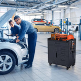Rolling Tool Cabinet Heavy Duty Garage Storage With Lockable Doors
