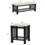 3 Piece Occasional Table Set, 1 Coffee Table And 2 End Tables, Open Storage Design - Walnut