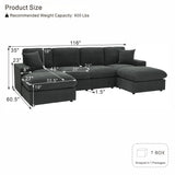Sectional With 2 Ottomans