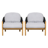 Grotta - Outdoor Wood Club Chair (Set of 2)