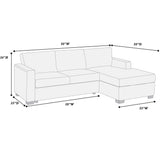 2 Piece Sectional Sofa With Right Arm Chaise And Left Arm Sofa - Dark Gray