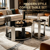 Round Table With Double Layer Storage